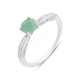 Серебряное кольцо с натуральным изумрудом 1.156ct, вес изделия 1,88 гр (2214137) - изображение 1