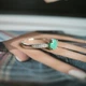 Серебряное кольцо с натуральным изумрудом 1.156ct, вес изделия 1,88 гр (2214137) - изображение 5