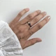Серебряное кольцо с натуральным сапфиром 0.444ct, фианитами, вес изделия 1,65 гр (2213482) - изображение 6