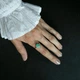 Серебряное кольцо с натуральным изумрудом 1.304ct, вес изделия 2,17 гр (2214182) - зображення 6