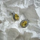 Серебряные серьги с цитрином nano 4.605ct, фианитами (2212843) - изображение 2