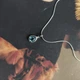 Серебряная подвеска с топазом Лондон Блю 0.844ct, фианитами (2212447) - изображение 5