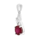 Серебряная подвеска с рубином 2.142ct, фианитами (2211419) - изображение 2
