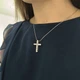 Серебряный крестик с фианитами (2209898) - изображение 7
