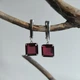 Серебряные серьги с искусственным гранатом nano 7.825ct (60002475) - изображение 2