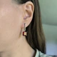 Серебряные серьги с искусственным гранатом nano 7.825ct (60002475) - изображение 6