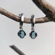 Серебряные серьги с топазом Лондон Блю 1.669ct (2204848) - изображение 2