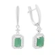 Серебряные серьги с натуральным изумрудом 3.044ct (2206149) - изображение 1