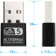 WiFi адаптер Addap UWA-06 двохдіапазонний 2.4 ГГц + 5 ГГц USB 1300 Мбіт/с чорний - зображення 9