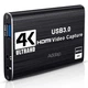 Внешняя карта видеозахвата Addap VCC-04 HDMI-USB 4K алюминий черный - изображение 1
