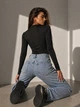Боді з прозорими вставками 42-44 (XS-S) Чорний (YK2024) - изображение 5