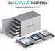 Зовнішній корпус для жорстких дисків Yottamaster PS500C3 на 5 HDD/SSD 2.5”/3.5” USB Type-C 90ТБ - зображення 7
