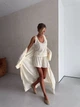 Жіночий костюм BANANA (шорти+майка+кардиган) Milirud 42 Бежевий (654-409-ONESIZE) - зображення 1
