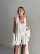 Жіночий костюм BANANA (шорти+майка+кардиган) Milirud 42 Бежевий (654-409-ONESIZE) - зображення 4