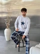 Пижамный комплект мужской "Born to Shine" 2XL (штаны+лонгслив) TL590 - изображение 4