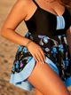 Купальник-сукня з квітковою спідницею та трусиками, Plus Size (TU30-4) Розмір 4XL - зображення 5