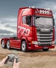 Радіокерована фура HUINA 1501 + 1502 (ліцензійна Scania 770S V8, 1:18) зі світло-звуковими ефектами | Червоний комплект - изображение 7