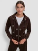 Толстовка на молнии с капюшоном женская Donna Karan NY (DKNY) 144284942 M Коричневая (1161035671) - изображение 1