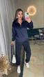 Жіночий велюровий костюм (кофта+штани) Uaclothes 46-48 Синій (like39043-194791350) - изображение 3