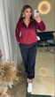 Жіночий велюровий костюм (кофта+штани) Uaclothes 46-48 Бордовий (like39042-194781350) - изображение 2