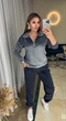 Жіночий велюровий костюм (кофта+штани) Uaclothes 54-56 Графітовий (like39041-194771359) - изображение 5