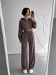 Жіночий велюровий костюм трійка (кофта+штани+топ) Uaclothes 42 Капучино (like39052-194881349) - зображення 1