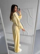 Жіночий велюровий костюм трійка (кофта+штани+топ) Uaclothes 48 Жовтий (like39049-194851371) - зображення 7