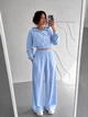 Жіночий велюровий костюм трійка (кофта+штани+топ) Uaclothes 46 Блакитний (like39050-194861350) - изображение 3