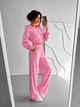 Жіночий велюровий костюм трійка (кофта+штани+топ) Uaclothes 42 Рожевий (like39047-194831349) - зображення 7