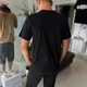 Мужская футболка BOSS Oversize М черная с большим логотипом Premium Casual - изображение 4