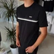 Чоловіча футболка BOSS Oversize М чорна зі світловідбивною смугою та логотипом Premium Casual - зображення 3