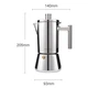 Гейзерна кавоварка Easyworkz diego moka pot з нержавіючої сталі на 4 чашки (М10460407) - изображение 7