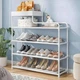 Металлическая полка-этажёрка для обуви Shoe Rack — стойка для прихожей, компактная и прочная - изображение 3