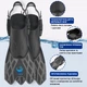 Спортивные ласты для плаванья VelaSport Spider (38/42) регулируемые Длина 40см. с Открытой пяткой Детские и взрослые Черные - изображение 3