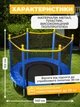 Детский батут с защитной сеткой 140×120 см на 6 опорных ножках, синий, для активных игр, для дома, улицы, двора, дачи - изображение 2