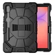 Противоударный чехол Hard Shell Tank с подставкой на 360° и держателем руки для Samsung Galaxy Tab S10 Lite 10.9" (5G SM-X406 / Wi-Fi SM-X400) Чёрный - изображение 1