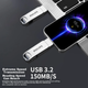 Флеш-накопитель PHILIPS 32 ГБ Type-C USB 3.2 с двойным интерфейсом, цвет 61UT-D, жемчужно-белый, высокая скорость чтения/записи, прочный USB-накопитель для бизнеса, офиса и кабинета. - зображення 5