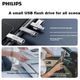 Флеш-накопитель PHILIPS 32 ГБ Type-C USB 3.2 с двойным интерфейсом, цвет 61UT-D, жемчужно-белый, высокая скорость чтения/записи, прочный USB-накопитель для бизнеса, офиса и кабинета. - зображення 6