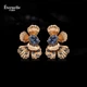 Серьги-гвоздики Eternelle French Eternal European Vintage, высококачественные, легкие, модные, элегантные и универсальные украшения для ушей, синие. - изображение 6