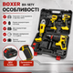 Набор аккумуляторных инструментов BOXER BX187Y 4в1 36 В с двумя аккумуляторами 5Ah шуруповерт гайковерт перфоратор SDS Plus и болгарка в кейсе - изображение 4