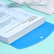 Набір папок-вкладишів із кнопкою для документів, 4 штуки, формат А4, папка-файл для фолдера, прозорі папки-конверти, блакитні folder-1-blue - зображення 5