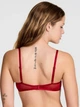 Комплект белья со стразами Victoria's Secret Pink бюстгальтер Push-up и трусики бикини 1161231026 (Красный 36A/M) - изображение 3