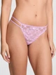 Комплект белья с пайетками Victoria's Secret Pink бюстгальтер и трусики тонг 1161149835 (Сиреневый L) - изображение 4