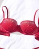 Комплект белья со стразами Victoria's Secret Pink бюстгальтер и трусики бикини 1161257611 (Красный 36A/M) - изображение 8