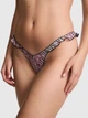 Комплект белья с принтом Victoria's Secret Pink бралетт триангл и трусики тонг 1161276500 (Черный/Розовый M) - изображение 5