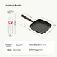 Сковорода Чугунная onlycook Steak Frying Pan Антипригарная для жарки стейков 23х21.6 см (100057252092) - изображение 9