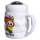 Чашка порцелянова з кришкою Labubu 400 (мл) подарункова кружка прикольна чашка для дітей на подарунок Білий з жовтим FM-54D - зображення 4