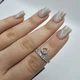 Кольцо серебряное с кубическим цирконием и подвеской "Сердечко" 18 2,45 г - изображение 4