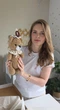 BABY BOX для новонанародженого немовля, Ведмедик для щомісячних фото з ковпачком 12 місяців, плюшева пряжа - зображення 6