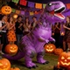 Костюм надувний динозавр T-Rex для дорослих і дітей (з вентилятором) Фіолетовий - зображення 2